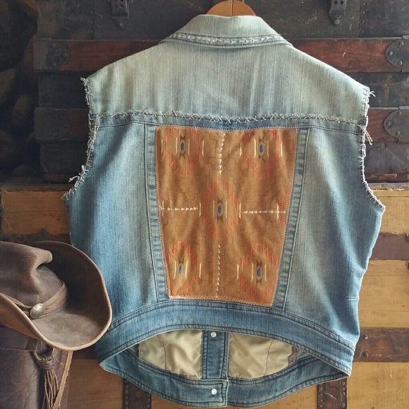 Custom Handcrafted Denim Vest - Picture 3 of 9